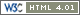 HTML 4.01 logo